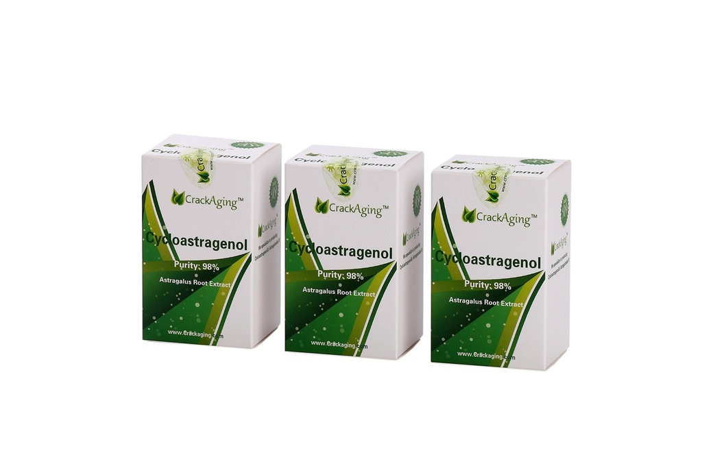 Crackaging Super- Absorption Cycloastagenol 98% 5mg 360 kapsler i 3 flasker Anti- Aging & Telomerase Aktivering Langvarig Health Kosttilskud