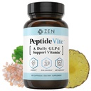 Zen Nutrients PeptideVite GLP-1 Support Vitamin til Gut Health med Probiotika, Bromelain, Chrom Picolinate & Organic Ingefær (60 kapsler)