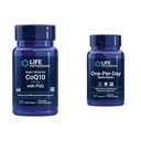 Life Extension Super Ubiquinol CoQ10 med PQQ, CoQ10, PQQ, shilajit, Heart Health & One- Day Multivitamin - Pakket med over 25 vitaminer, mineraler og planteekstrakter