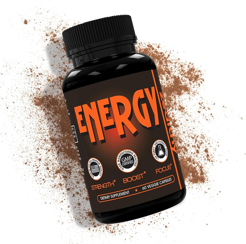 Koffein piller, Alternativ til en energi drik, energi gel eller energi gummier, All- Natural Energy Kosttilskud, Energy Pills med Elderberry