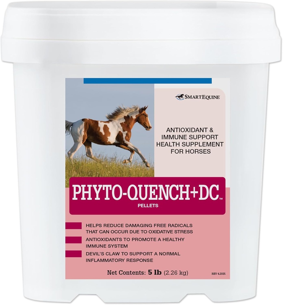 Phyto- Quench + DC ™ Pellets ttesmå 124; Omfattende Horse immunforsvar med vitamin E og Plant- baseret antioxidant Supplement Heste ttesmå 124; 5 LB Bucket