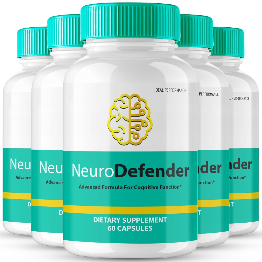 Neuro Defender Brain Kosttilskud til hukommelse og fokus kapsler NeuroDefender Advanced Formel Brain Health Support Pills, Ekstra styrke Nootropics Neuro Defender Alle naturlige anmeldelser (5 Pack)