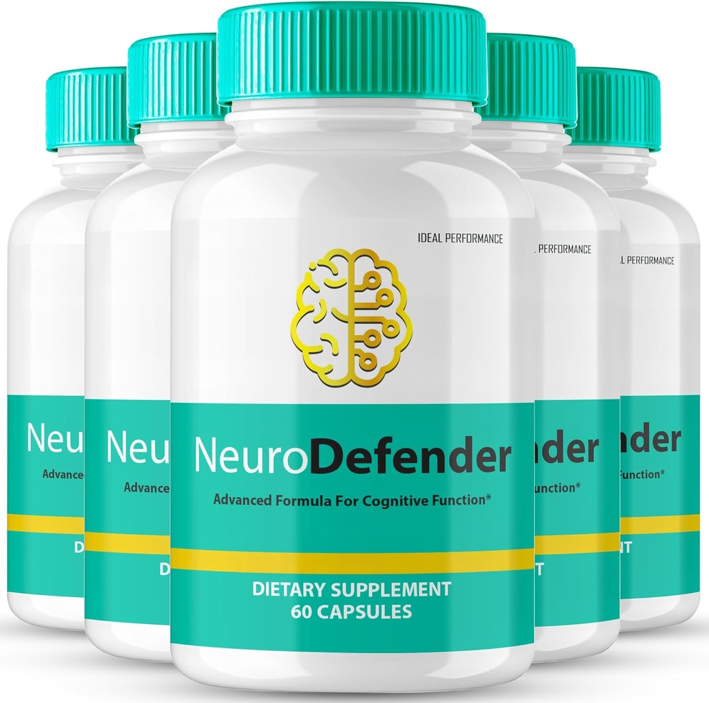 Neuro Defender Brain Kosttilskud til hukommelse og fokus kapsler NeuroDefender Advanced Formel Brain Health Support Pills, Ekstra styrke Nootropics Neuro Defender Alle naturlige anmeldelser (5 Pack)