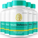 Neuro Defender Brain Supplements for Memory and Focus Capsules NeuroDefender Advanced Formula Brain Health Support Pills, Extra Strength Nootropics Neuro Defender All Natural Reviews (5 Pack)