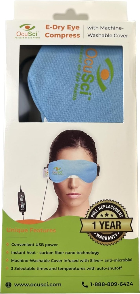 Tør Eye Compress med HydroHeat Machine Afvaskelig Cover, Spar 40%, Mikrobølgeovn til fugtig varmebehandling eller stop for kold terapi til behandling: Tør Eye Syndrome (USB Tør Eye Compress)