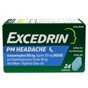 Overskridelse PM for hovedpine Relief, Acetaminophen 250 mg, Aspirin 250 mg, Diphenhydramin Citrate 38mg, Pain Reliever, Nighttime Sleep- Aid, 24 Greve