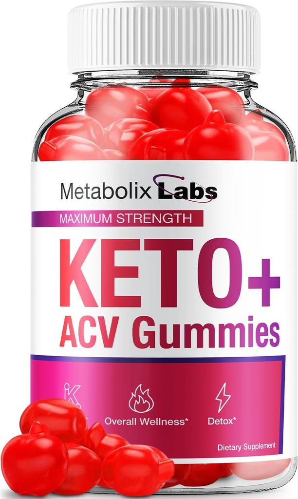 Metabolix Labs Keto ACV Gummies - Advanced Formel Metabolix Keto Plus Vægt Management ACV Gummies Apple Cider Vinabolix ACV Kosttilskud Mænd Kvinder (60 Gummies)