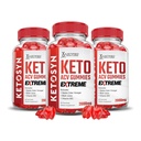 Justified Laboratories (3 Pack Ketosyn Keto ACV Gummies Extreme 2000MG Ketosyn Keto Gummies Apple Cider Vinagar Formuleret med Pomegranate Beet Juice Powder B12 Vegan Non GMO 180 Gummys