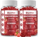 2 Pack Extra Strength Magnesium Citrate Gummies 800mg - Vegansk Gummies - fremmer sund afslapning, muskel, ben, og energistøtte til voksne 120 Tæl