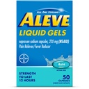 Aleve Liquid Gels, Naproxen Natrium til smertelindring-50 Tælling