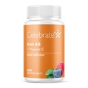 Fejre Vitaminer jerntilskud med 60mg jern & C-vitamin - berry tyggebånd til bariatriske patienter, Gastrisk bypass & Ærme Gastrectomy Support - 30 tabletter til post- kirurgi sundhed vedligeholdelse