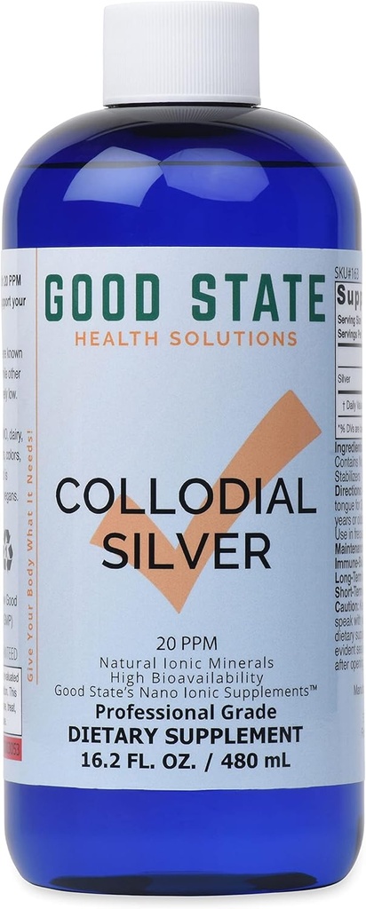 God State Flydende Ionic Sølv (96 portioner på 100 mcg - 16 fl oz)