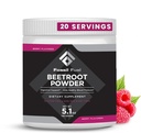Fossile brændstof Organic Beet Root Powder, Understøtter nitrogenoxid, cirkulation, Energi, Hjertesundhed - Beetroot Premium Superfood Beets Powder Nitrater, Non- GMO, Vegan- Friendly, Berry (20 Servere)
