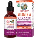 MaryRuth Organics USDA Organic Vitamin A Liquid Drops Measures 124; 3 Months Supply Measures 124; Bone Health for Age 14 + Measures 124; Essential Vitamin Measures 124; Sugar Free Measures 124; Vegan Measures 124; Non- GMO Measures 124; Gluten Free Measures 124; 1oz