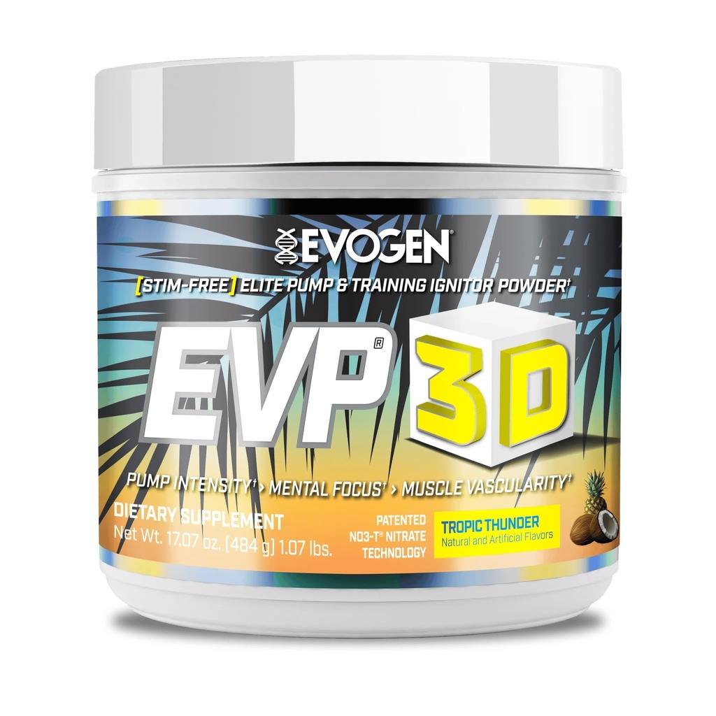 Evogen EVP 3D - Stim Free Pre Workout Powder for mænd & kvinder