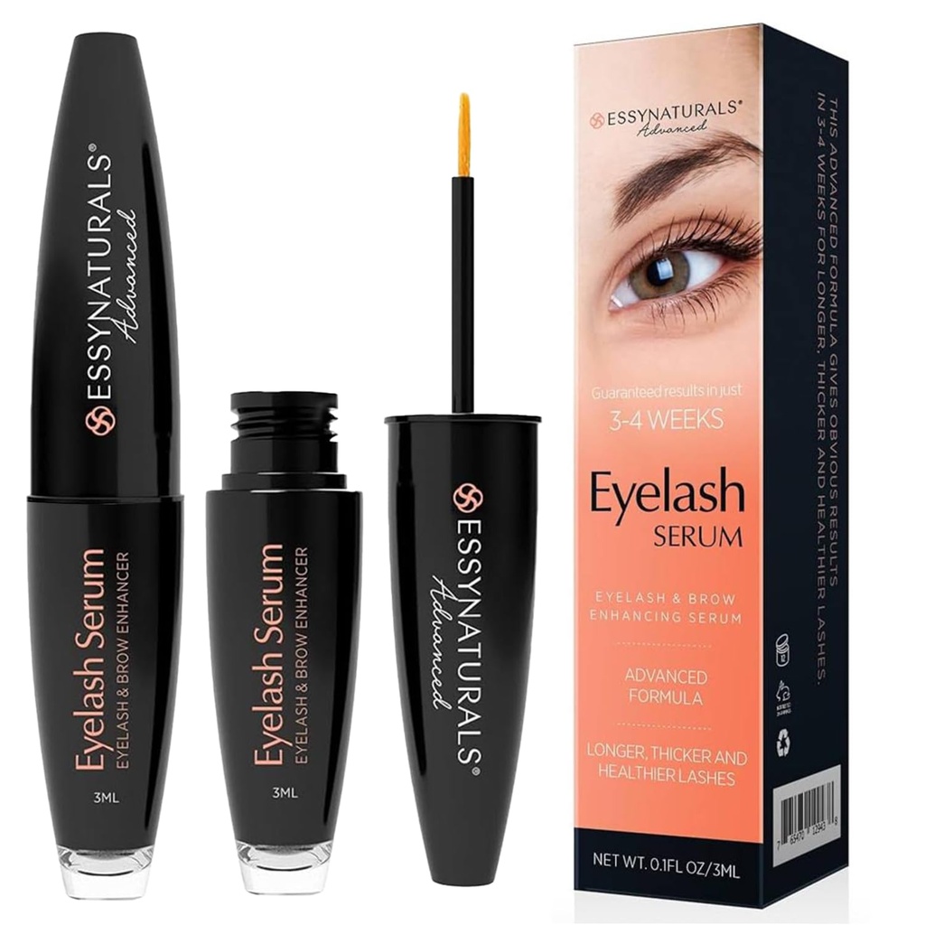 Essynaturs Premium Eyelash Growth Serum for Længere, Fuller, Thicker Lass