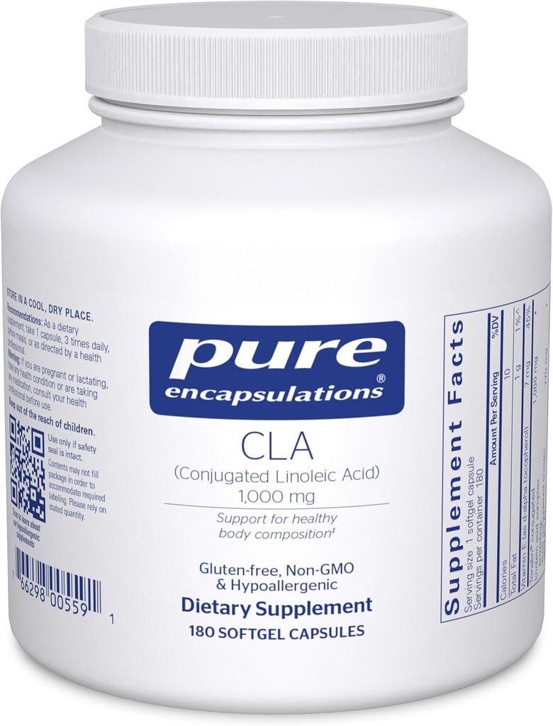 Pure Encapsulations CLA (Conjugated Linoleic Acid) 1,000 mg | Promotes Healthy Body Composition with Exercise* | 180 Softgel Capsules