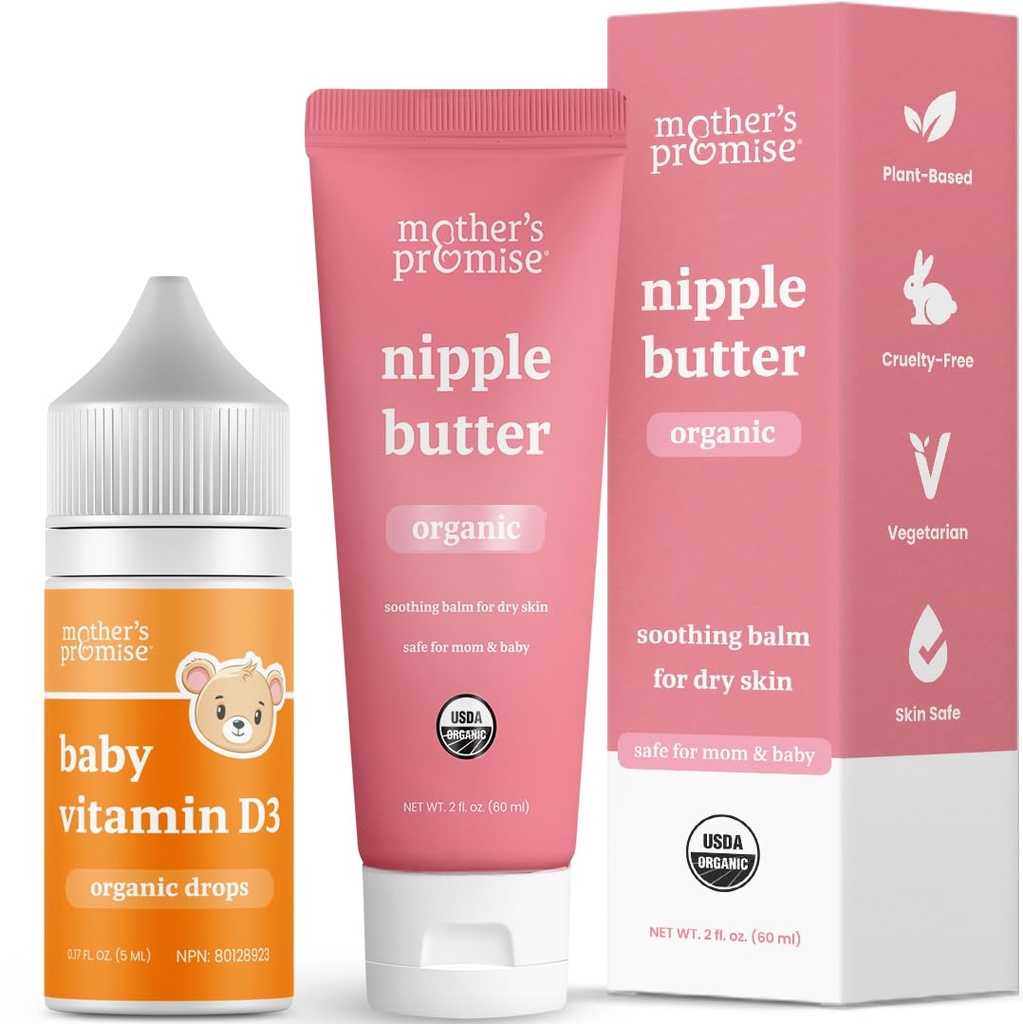 Mors løfte Nipple Butter & Baby Vitamin D3 Drops