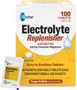 Globe Electrolyte Erstatningstabletter til Rehydrering, Motion Inddrivelse, Unge & Voksne Atleter, Vandreture, Camping, & Sports Inddrivelse og mere... 50 Pakker af 2 Tabletter Hver, 100 Greve