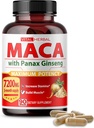 Vital Herbal Maca Root Complex med Ashwagandha, Tongkat Ali, Tribulus, Horny Goat Weed & Panax Ginseng - Herbal Support for Energy & Performance - 90- Day Supply