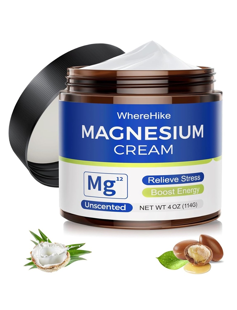 Naturlig topisk Magnesiumcreme til søvn, nattetid Magnesiumlotion til smerter og ben kramper, muskelafslapning, rolig, dyb hydrering til hud karriere-undufted