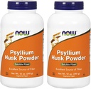 Now Foods Psyllium Husk Powder, 12 Ounce (pakke med 2)