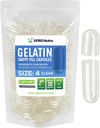 XPRS Nutra Størrelse 4 Tomme kapsler - 500 Tomme små tomme gelatine kapsler - Piller selv Capsule Fyldning - Fyldelig Pure Bovin Pill Gel Caps til Do- It- Yourself Kosttilskud