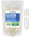 XPRS Nutra Størrelse 4 Tomme kapsler - 500 Tomme små tomme gelatine kapsler - Piller selv Capsule Fyldning - Fyldelig Pure Bovin Pill Gel Caps til Do- It- Yourself Kosttilskud