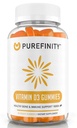 PUREFINITY Vitamin D3 5000 iu Gummies - din daglige D-vitamin supplement til ben sundhed, immunforsvar, og fælles muskelstøtte til voksne & børn - Gluten Free, Non- GMO - 60 Veggie Gummies