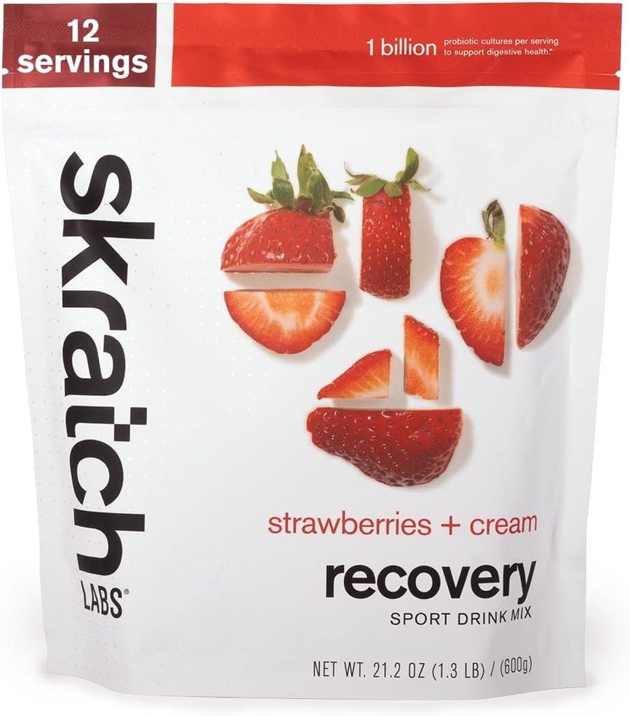SKRATCH LABS Recover- Sport Drink Mix 124; Komplet mælk protein med kulhydrater, elektrolyter, og probiotika
