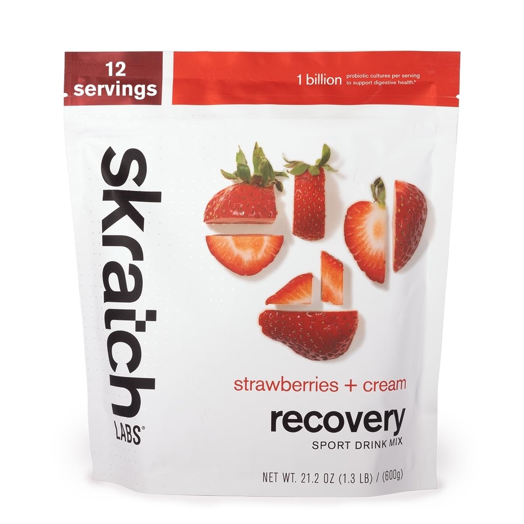 SKRATCH LABS Recover- Sport Drink Mix 124; Komplet mælk protein med kulhydrater, elektrolyter, og probiotika