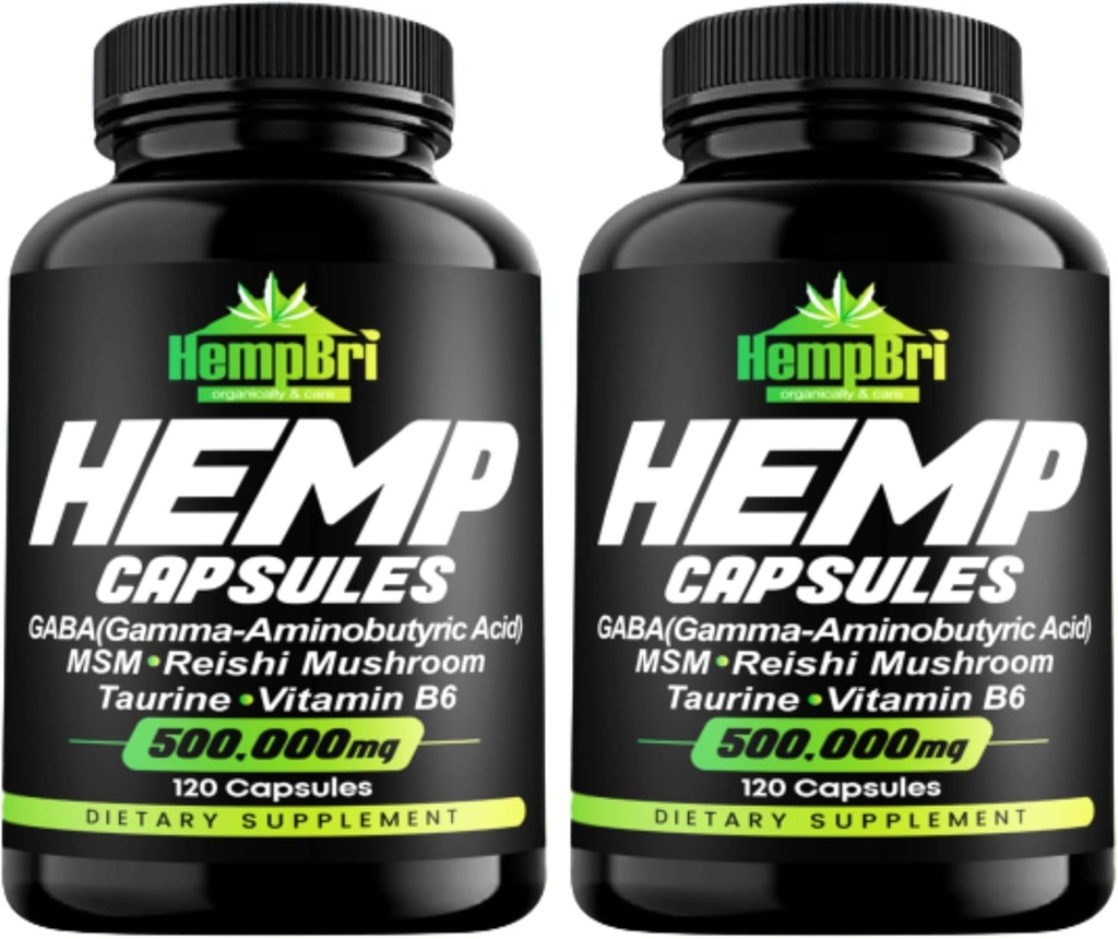 Hamp Oil Extract kapsler til fælles støtte din sundhed søvn supplement pill tabletter immunforsvar naturlige frøolier pulver (pakke med 2)