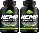 Hamp Oil Extract kapsler til fælles støtte din sundhed søvn supplement pill tabletter immunforsvar naturlige frøolier pulver (pakke med 2)