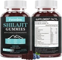 Shilajit for Man, Woman & Kid.Himalayan Gold Shilajit Gummies.1000mg Shilajit, 200mg Ashwagandha, 200mg Chaga, 100mg Ginseng, 100mg Saw Palmato, 60mg Black Seed Oil
