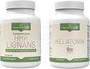 Lignans for Life Care Set Bundle - Natural Multivitamin HMR Lignans for Dogs 20mg, 90 Kapsler og Melatonin for Medium Breed Dogs 6mg, 120 Kapsler, Vitaminer for total sundhed