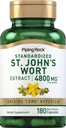 Piping Rock St. John's Wort Capsules | 4800 mg | 180 Pills | Extract Supplement for Women and Men | Non-GMO, Gluten Free