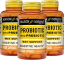 Mason Natural Probiotic med Prebiotic, 120 dages levering til normal fordøjelsesfunktion & forbedret Gut Health, 3 Pack