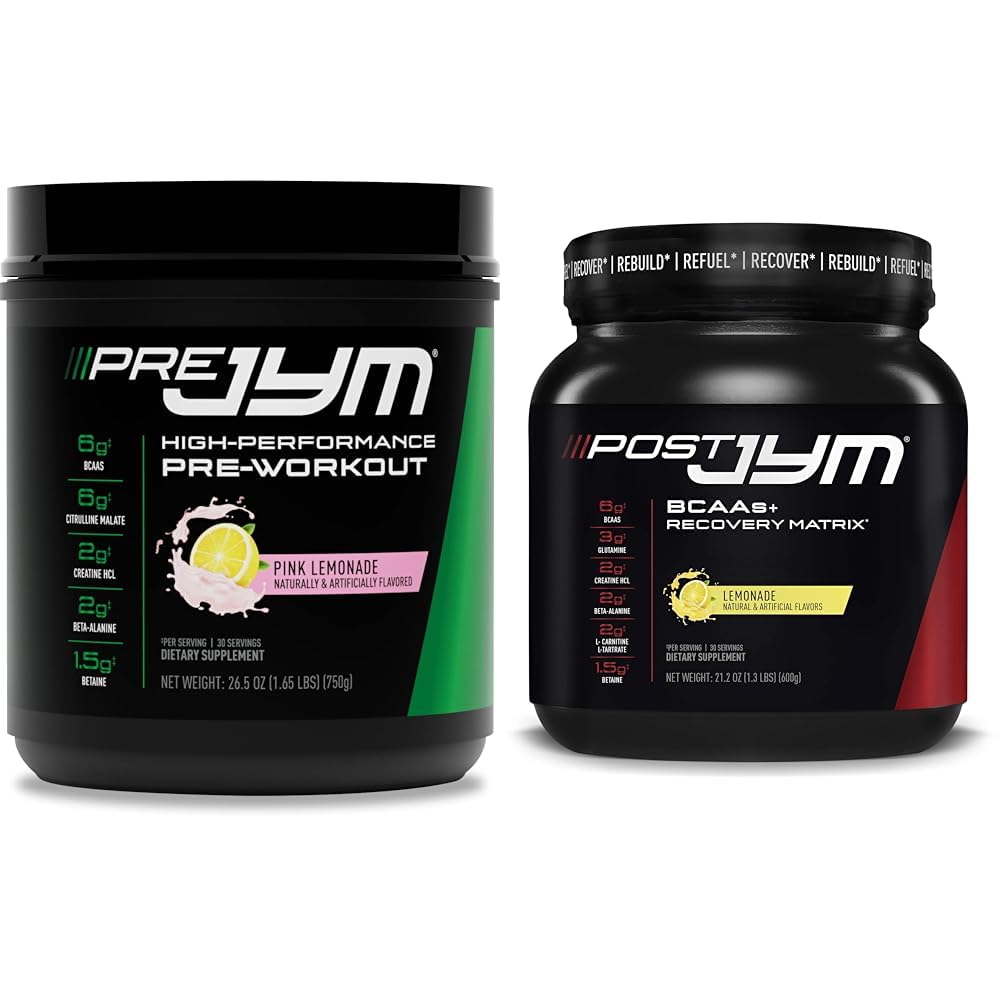 PRE JYM 30 Servering - Pink Lemonade & indlæg JYM Active Matrix - Lemonade Powder Bundle