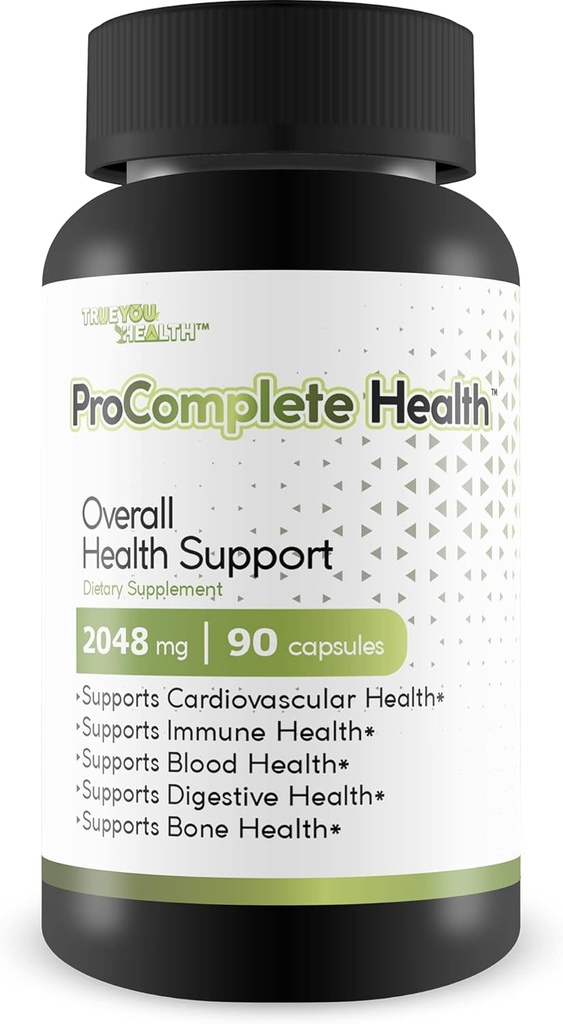 Pro Complete Health - Daily Total Health & Immune Support - Heart, Blood, fordøjelsesbesvær, Kognitiv, & Knoglesundhed - Vitaminer, mineraler, antioxidanter, & Urteudtræk - for mænd og kvinder