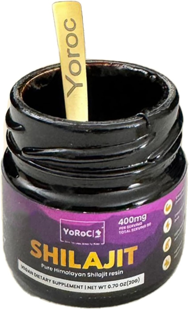 Shilajit, Pure Himalayan Shilajit Resin, Kosttilskud, Net Wt 20gm (0,70oz)