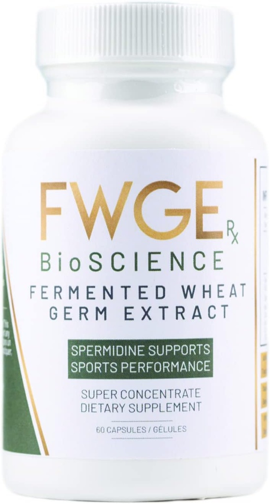 Spermidin immunforsvar og cellulær sundhed - Gæret hvede Germ ekstrakt, Vitality Inducer, Holistisk, Non- GMO, Gluten- fri, Sugar- fri, Vegan, Antioxidant, Natural, 60 Kapsler