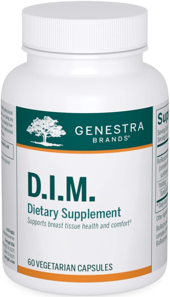 Genestra Brands D.I.M.; Diindolylmethan (D.I.M.) Formulering: 124; 60 kapsler