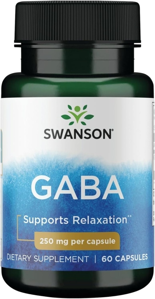 Swanson GABA Gamma Aminosyresyre 250 milligram 60 kapsler