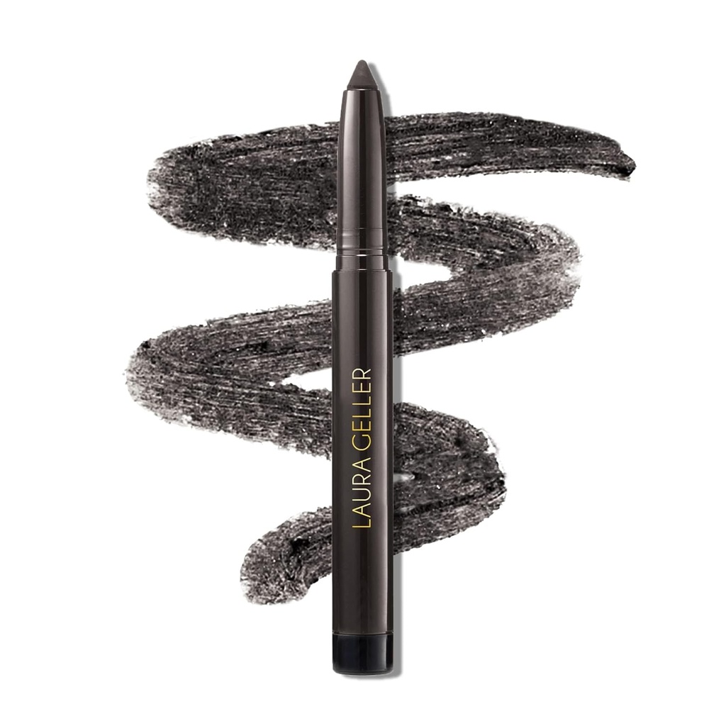 LAURA GELLER NY YORK Kajal Longwear Kohl Eyeliner Pencil - Deep Charcoal Kohl - Koffein og E-vitamin - Glat & Blendable Liner - Bygge- I Sharpener