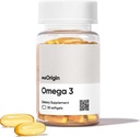 Omega 3 EPA & DHA, Fish Oil 1000mg per servering, Understøtter hjerte, hjerne, hud og øje sundhed, ingen Burp-Back, 30 Softgels, 30 Day Supply