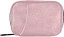 Pink Glitter Shimmer Pill Organizer sag 7 dages rejse Pill Box med lynlås Portable ugentlige Vitamin Medicin Supplement Holder Pouch Bag