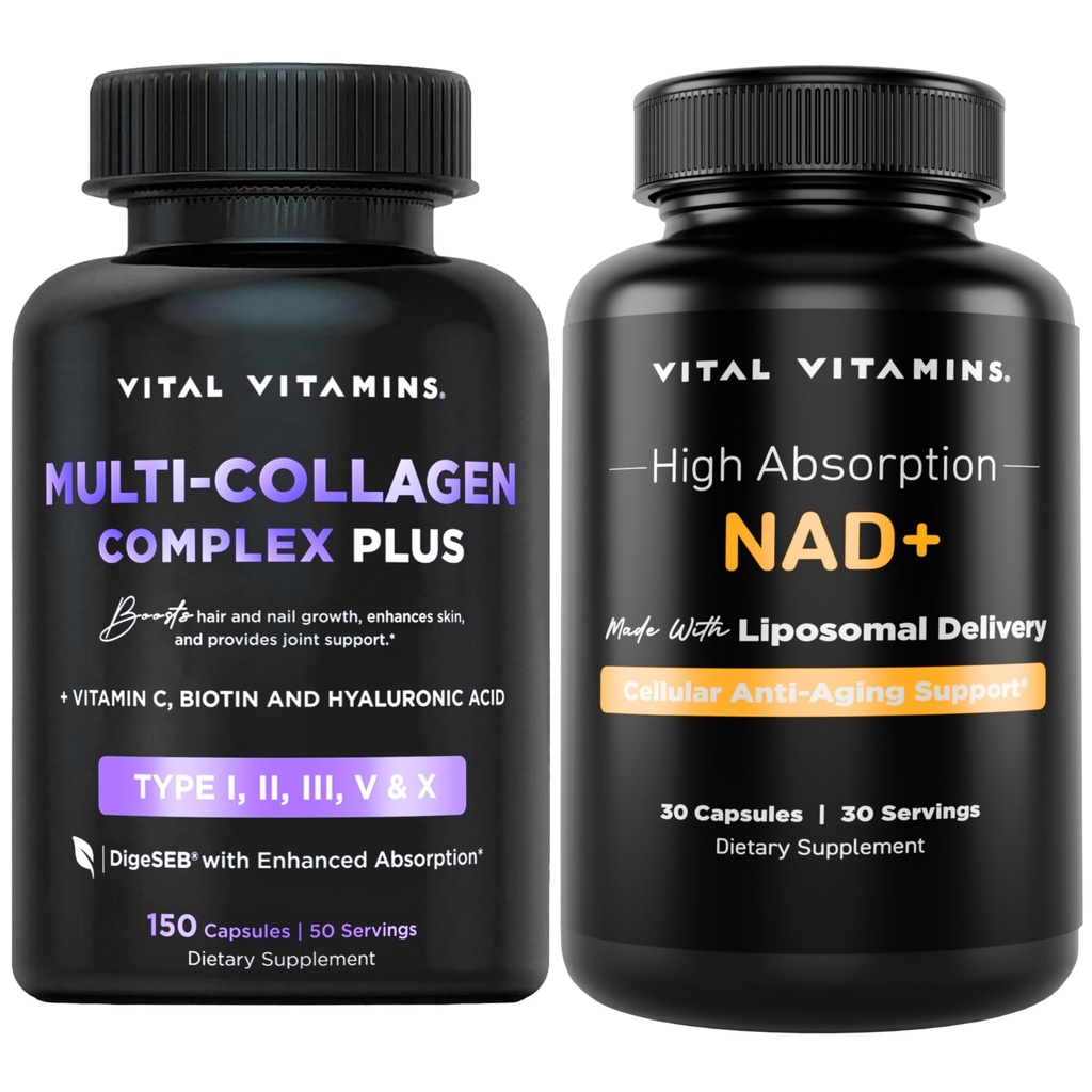 Vital Vitamin Multi Collagen Complex Plus + NAD + Supplement