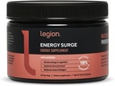 LEGION Energy Supplement - Unflavored Energy Drink Powder - Koffein Powder med Taurine & Vitamin B Complex - naturligt sødet Energy Powder til sunde energidrikke (120g)
