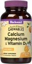 Bluebonnet Nutrition Calcium Magnesium Plus Vitamin D3 Earthsweet, Bone Health & Muscle Relaxation, Soy-Free, Gluten-Free, Kosher, Dairy-Free,90 Orange Vanilla Flavored Chewable Tablets