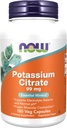 NOW Foods Supplements, Potassium Citrate 99 mg, Supports Electrolyte Balance and Normal pH*, Essential Mineral, 180 veg Capsules